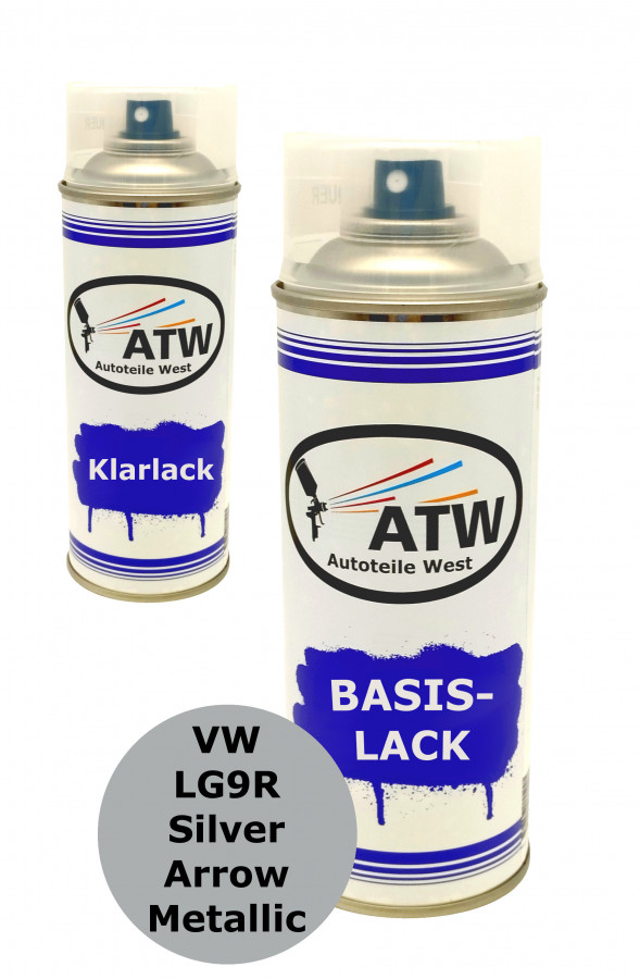 Autolack für VW LG9R Silver Arrow Metallic +400ml Klarlack Set